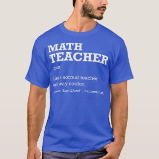 T-shirt Math Enseignant Définition Titre Du Travail Retour