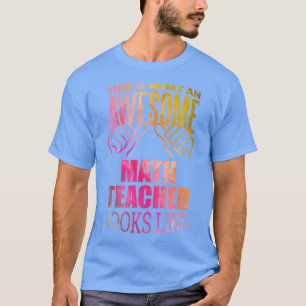 T-shirt Math Enseignant Drôle Conception cadeau en Aquarel