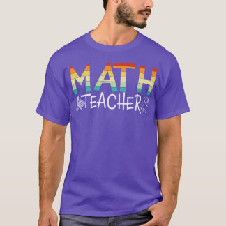 T-shirt Math Enseignant Retro