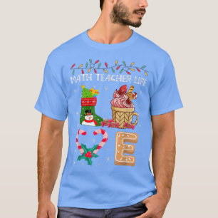 T-shirt Math Enseignant Sucre de canne de vie Amoureux Noë