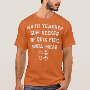 T-shirt Math Enseignant Sum Chercheur Mind Évolution Probl