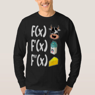 T-shirt Math Enseignant Vache Lait Fromage Maths Calcul