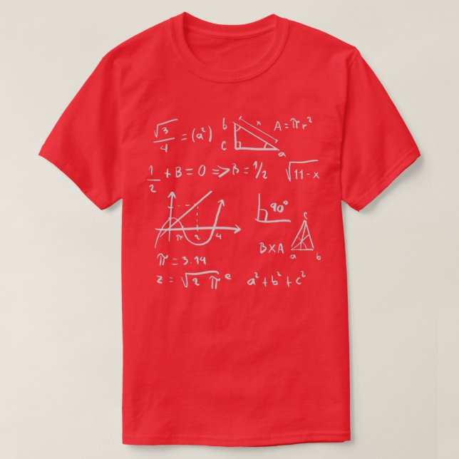 T-shirt Math Equation Cool Quadratic Formula Geek Nerd Mat (Design devant)