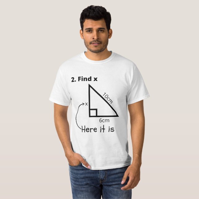 T-shirt Math Est Facile À Trouver X Ici C'Est (Devant entier)
