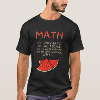 T-shirt Math Et Pastèques Mathématiques Calcul Nombre