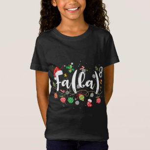 T-Shirt Math Fa La 8 Père Noël Pajamas de Noël Professeur
