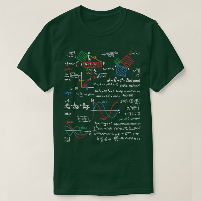 T-shirt Math Formes de l'enseignant Feuille de Cool Geek N (Design devant)