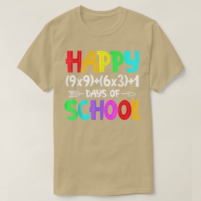 T-shirt Math Formula 100 Jours D'École Math Enseignant 100 (Design devant)