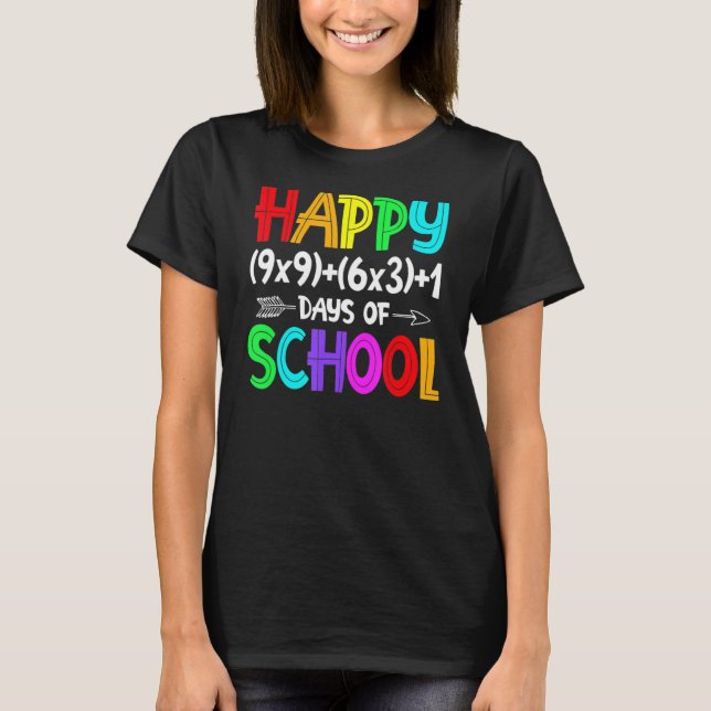 T-shirt Math Formula 100 Jours D'École Math Enseignant 100 (Devant)