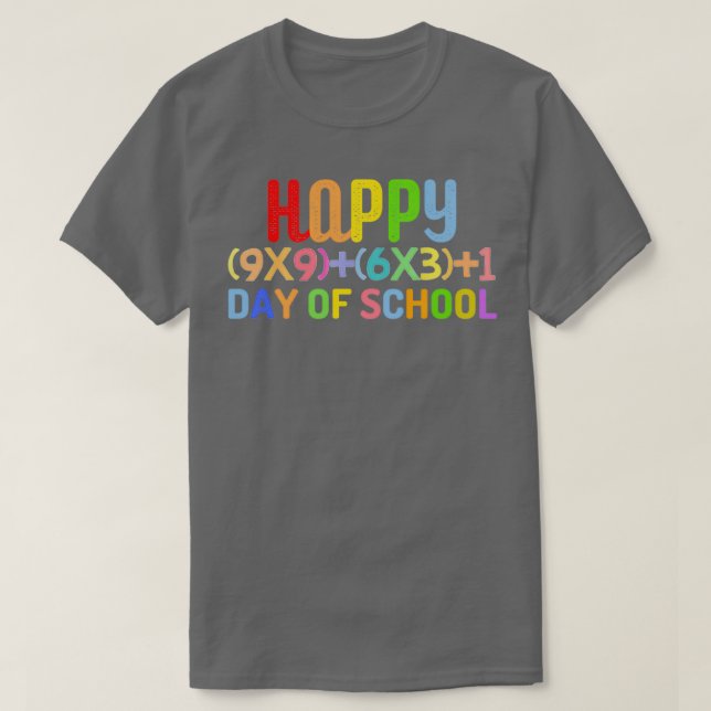 T-shirt Math Formula Happy 100 Jour De L'École 2 (Design devant)