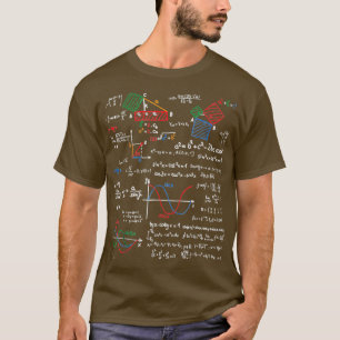T-shirt Math Formules de l'enseignant Cool feuille Geek Ne
