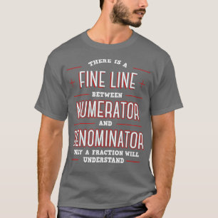 T-shirt Math Fractions algèbres Nombre Ratios Entiers Di