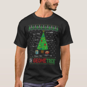 T-shirt Math Geometry Christmas Tree Geometree Teacher Xma