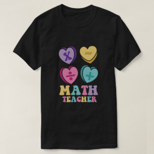 T-shirt Math Hearts Candy Joyeux Valentines Enseignant