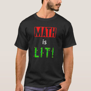 T-shirt Math Is Lit Holiday Math Teacher Christmas Decorat