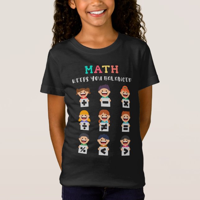 T-Shirt Math keeps you balanced (Devant)