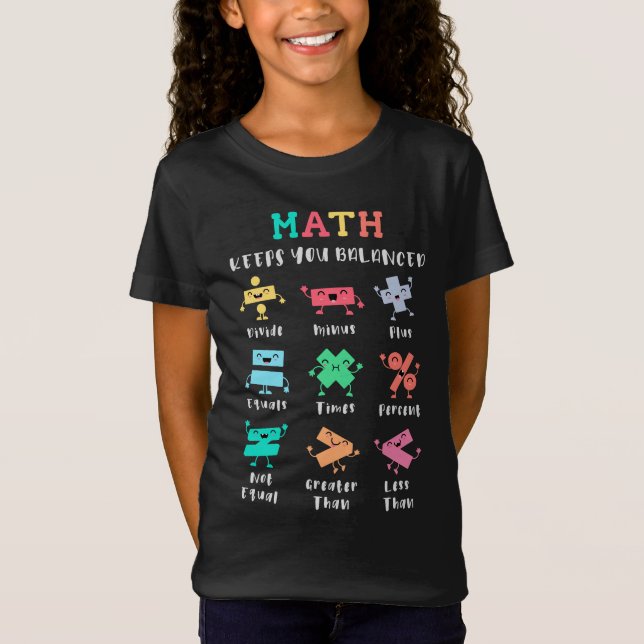 T-Shirt Math keeps you balanced (Devant)