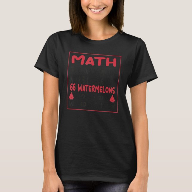 T-shirt Math Le Seul Endroit Où Les Gens Achètent 66 Water (Devant)