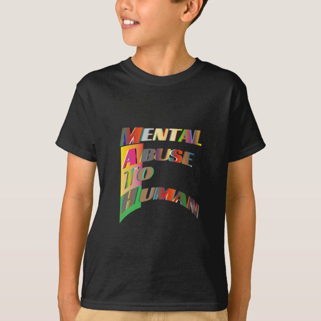 T-shirt Math Mental Abuse to Humans (Devant)