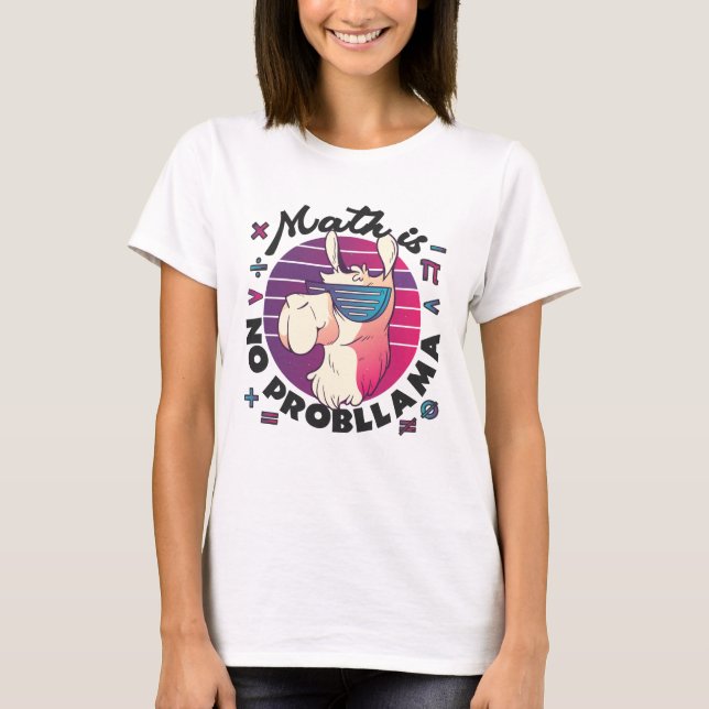 T-shirt Math n'est pas ProbLlama (Devant)