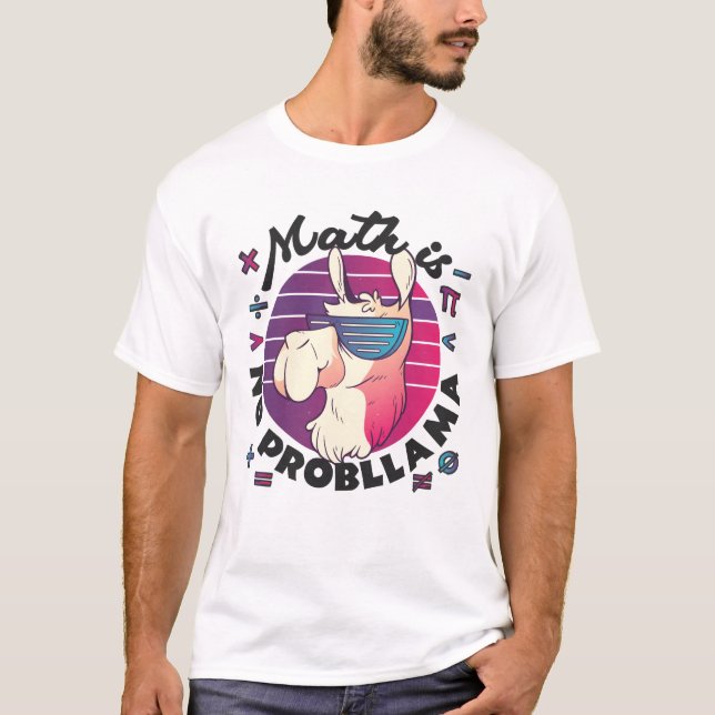 T-shirt Math n'est pas ProbLlama (Devant)