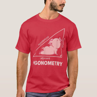T-shirt Math Pig Algebra Pigonométrie Hypotenuse Mathémati