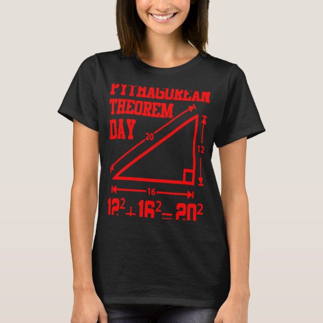 T-shirt Math Pythagore Theorem Jour Enseignant Mathématiqu (Devant)