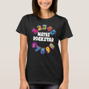 T-shirt Math Rockstar Enfants Cool Monster Numéros Math