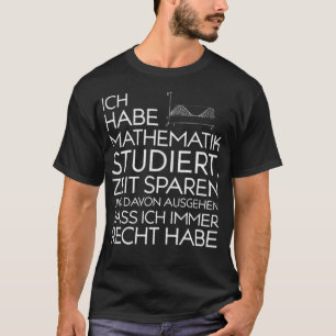 T-shirt Math Studium School Funny School Nombre de ranch m