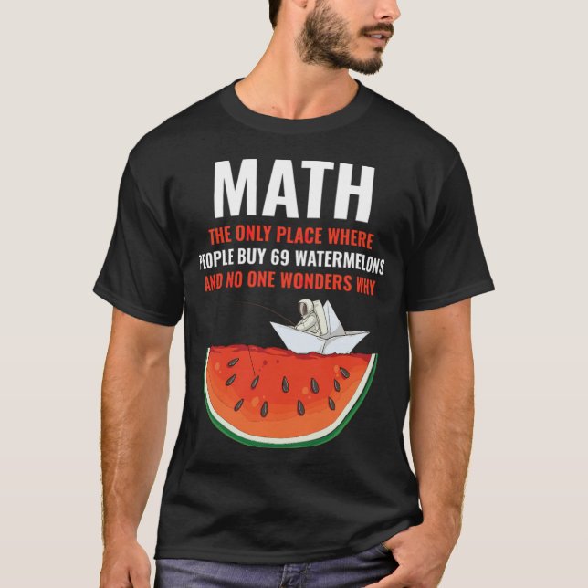 T-shirt Math Watermelons Funny Math crazy banana (Devant)
