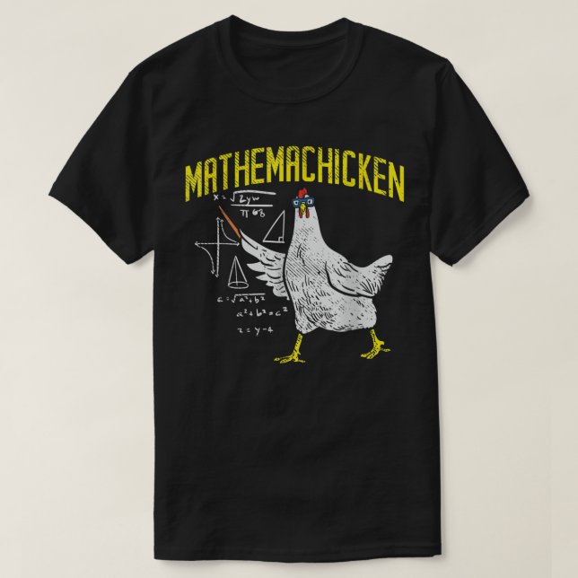 T-shirt Mathemachicken Math Algebra Nerd Enseignant Poulet (Design devant)