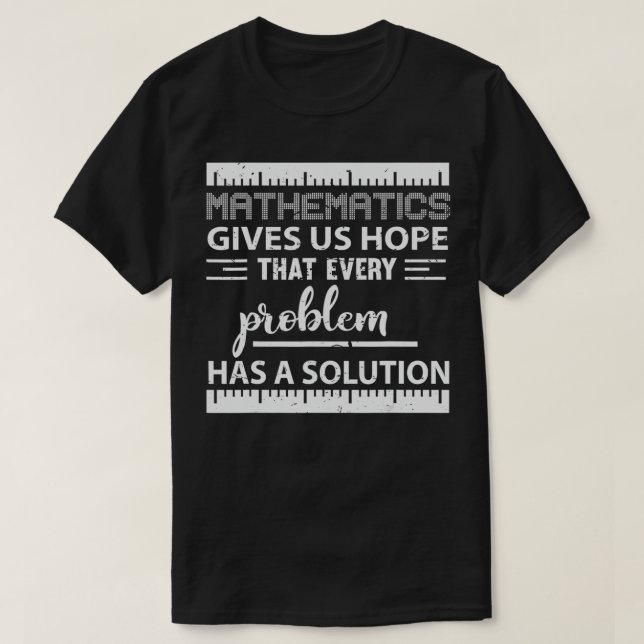 T-shirt Mathématique Problème A Solution Cadeau Enseignant (Design devant)
