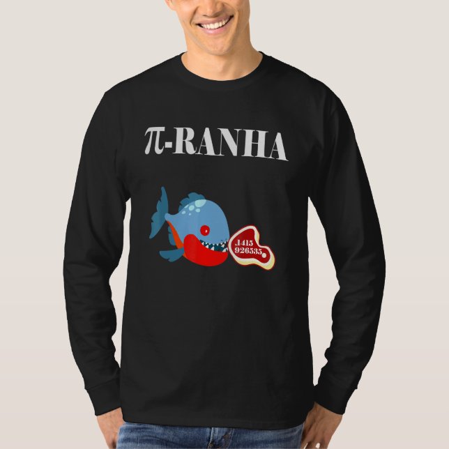 T-shirt Maths de poisson de Piranha (Devant)
