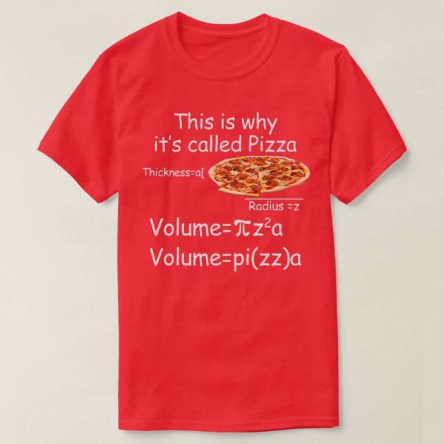 T-shirt Maths et équation de pizza Funny Math et Pizza (Design devant)