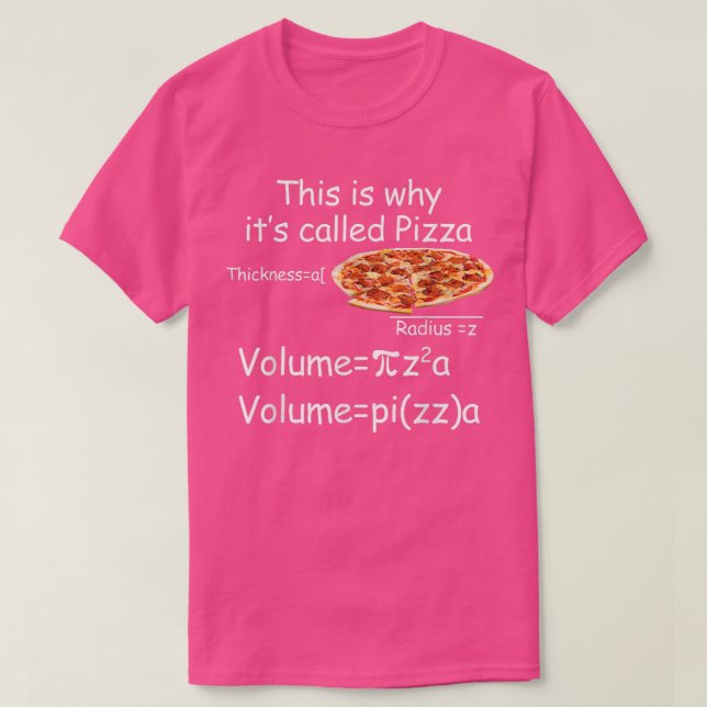 T-shirt Maths et équation de pizza Funny Math et Pizza (Design devant)