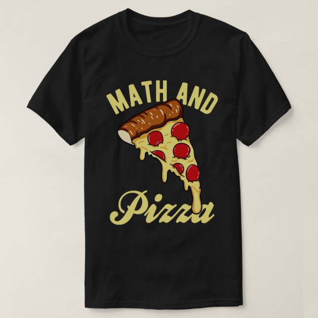 T-shirt Maths et pizza (Design devant)