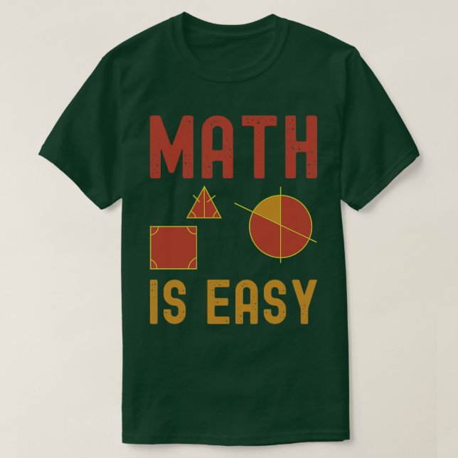 T-shirt maths : géométrie facile (Design devant)