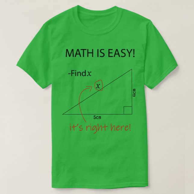 T-shirt Maths is easy math is fun math problemes 1 (2) (Design devant)