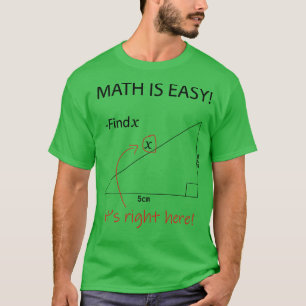 T-shirt Maths is easy math is fun math problemes 1 (2)