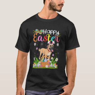 T-shirt Mâtin anglais Chien Joyeuses Pâques Chasse aux œuf