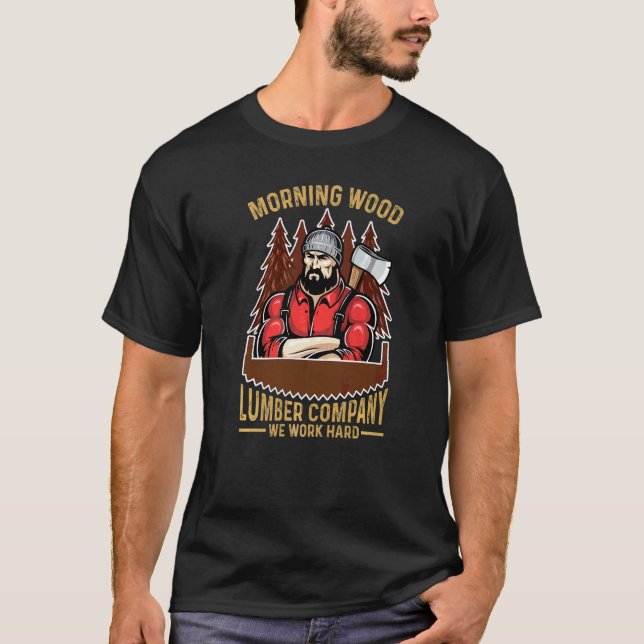 T-shirt Matin Bois de sciage Société Nous Parlent Carpente (Devant)