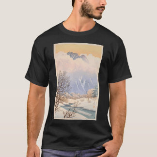 T-shirt Matin brumeux à Yotsuya Mitsuke Kawase Hasui