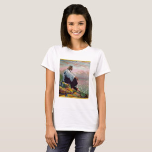T-shirt Matthieu 14:22-23 Jésus prie par Lui-même par la m