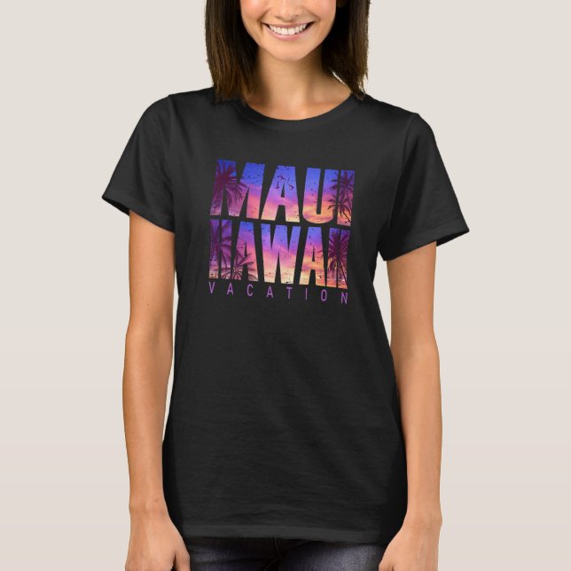 T-shirt Maui Hawaii Beach Vacances d'été Famille jumelée (Devant)
