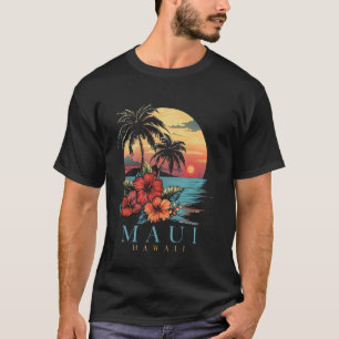 T-shirt Maui Hawaii Hibiscus Hawaii Fleurs Hawaiiennes Sou