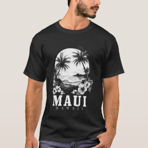 T-shirt Maui Hawaii Hibiscus Hawaii Fleurs Hawaiiennes Sou