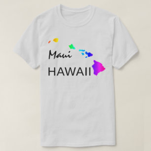 T-SHIRT MAUI - HAWAII ÎLES NEON RAINBOW