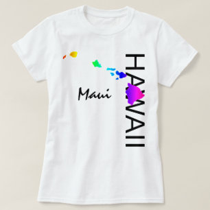 T-SHIRT MAUI - HAWAII ÎLES NEON RAINBOW