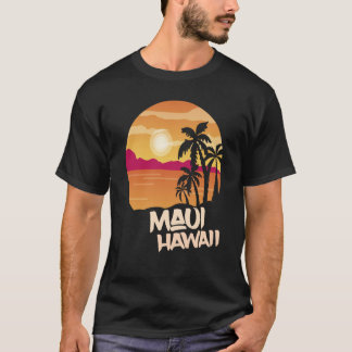 T-shirt Maui Hawaii Palm trees Beach Vacation Ocean Surfin