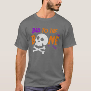 T-shirt Mauvais À L'Os Drôle Halloween Squelette Halloween